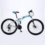 24/26 Inch Advanced Configuration Double Shock Absorption Integrated Wheel Folding Mountain Bike Bicycle